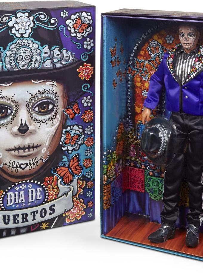 2023 Día De Muertos Ken Doll Wearing Blue Jacket And Black Hat, Barbie Signature Collectible On Sale