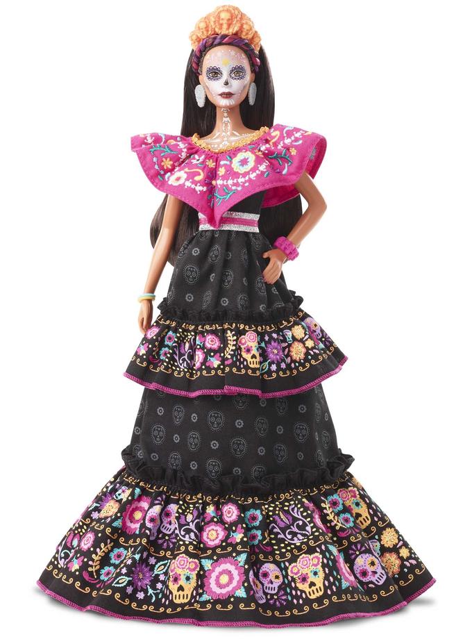 Barbie 2021 Dia De Muertos Doll (11.5-In) Wearing Embroidered Dress & Calavera Face Paint Best Seller