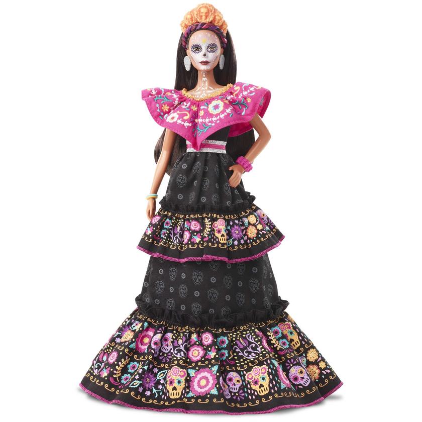 Barbie 2021 Dia De Muertos Doll (11.5-In) Wearing Embroidered Dress & Calavera Face Paint Best Seller