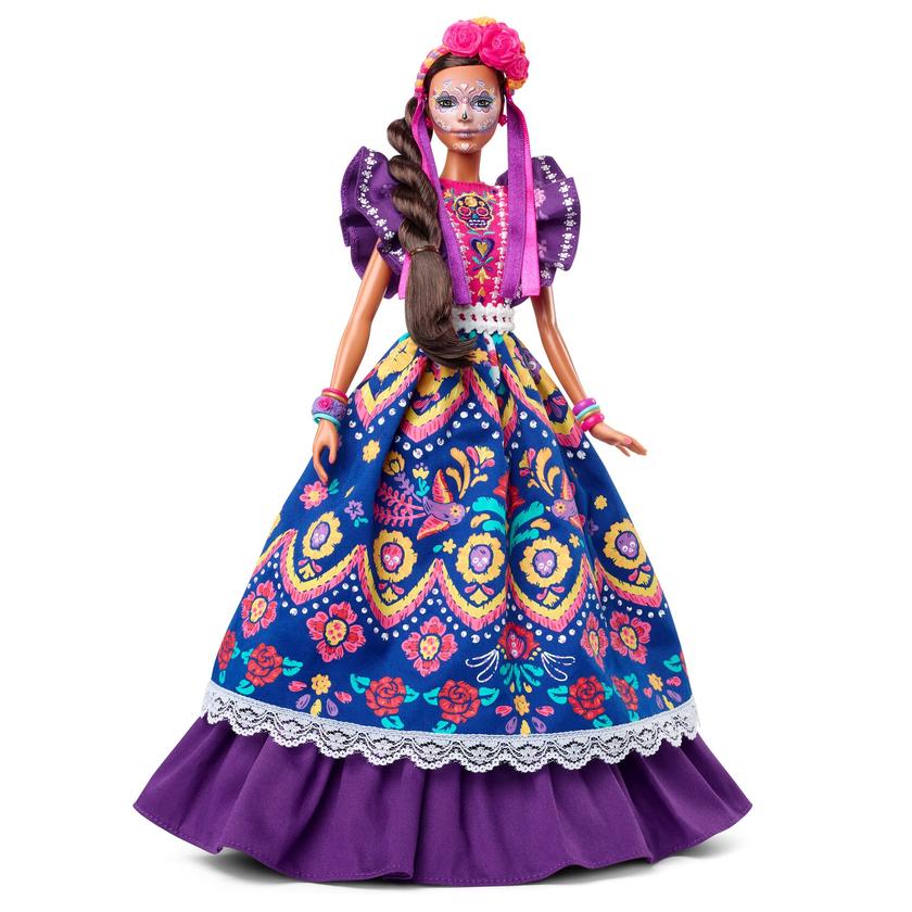 Barbie 2022 Día De Muertos Doll in Ruffled Dress And Calavera Face Paint On Sale