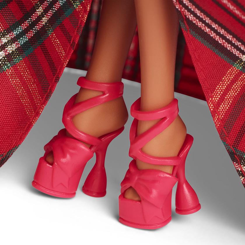 Barbie 2024 Holiday Barbie Dolls, Seasonal Collector Gift, Barbie Signature, Plaid Gown With Red Bow Best Buy