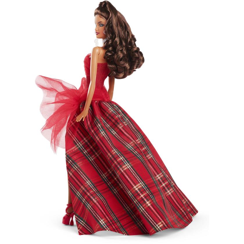 Barbie 2024 Holiday Barbie Dolls, Seasonal Collector Gift, Barbie Signature, Plaid Gown With Red Bow Best Buy