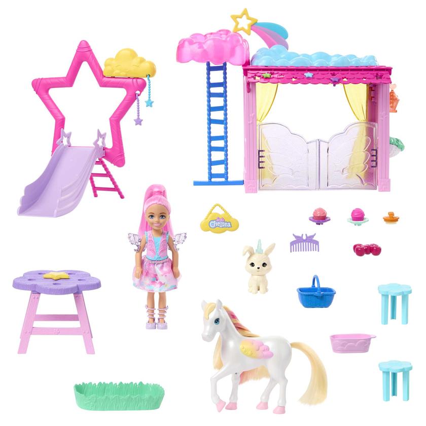 Barbie A Touch Of Magic Chelsea Doll Playset With Baby Pegasus, Winged Horse Toys High Quality