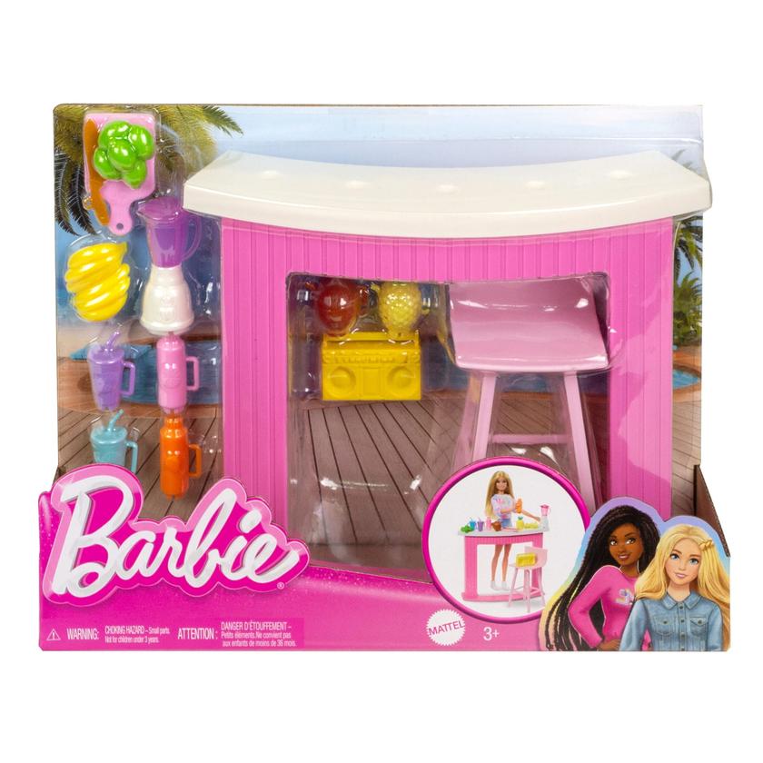 Barbie Accessories, Doll House Furniture, Smoothie Bar Story Starter Same Day Delivery