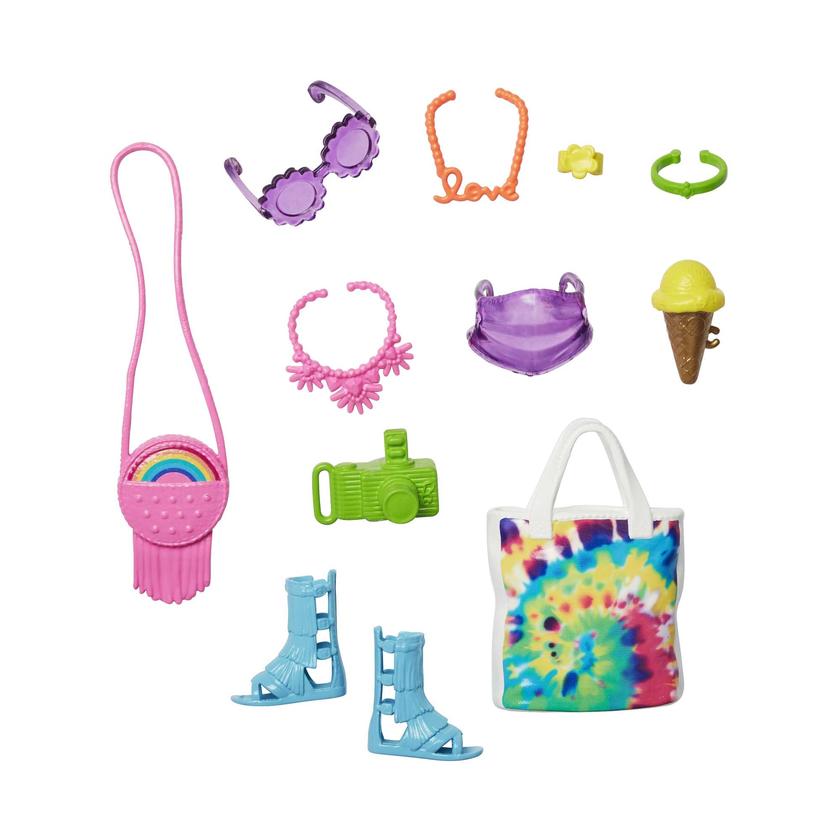 Barbie Accessories Neon Festival Pack With 11 Storytelling Pieces For Barbie Dolls Best Seller