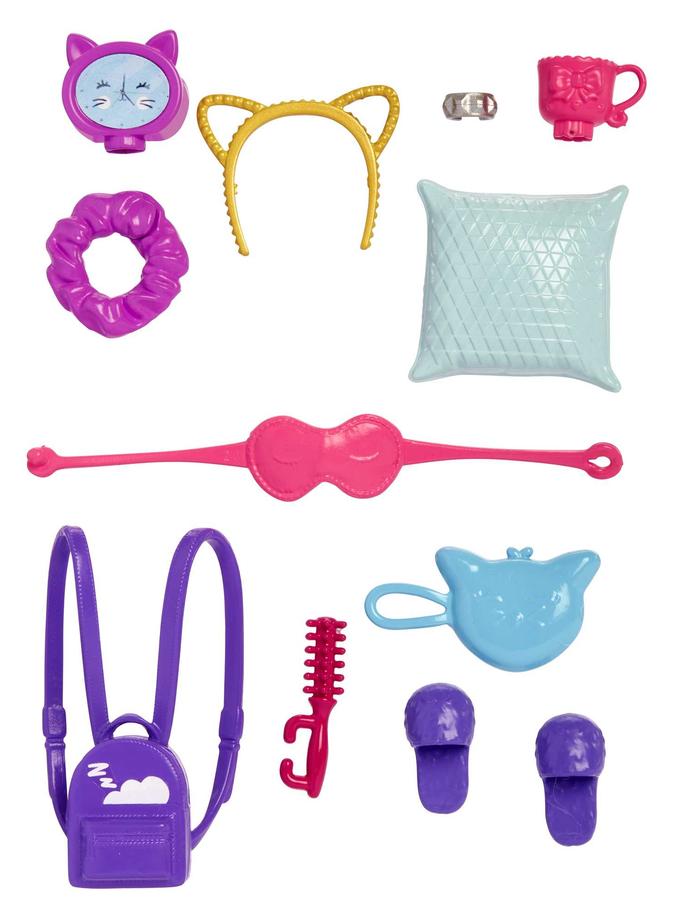 Barbie Accessories, Storytelling Pack For Barbie Dolls, Sleepover Theme Same Day Delivery