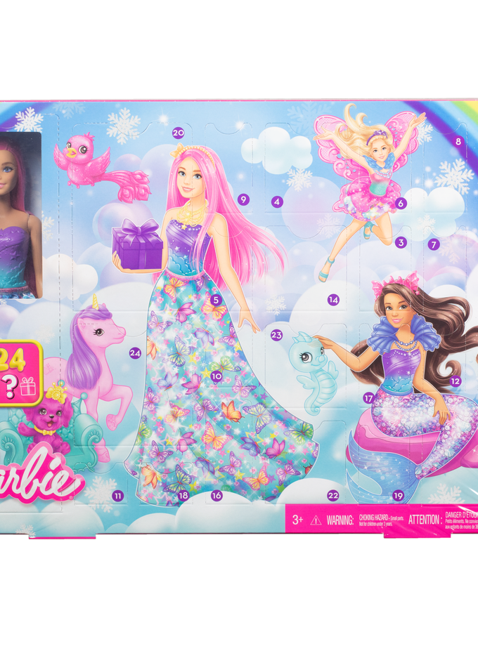 Barbie Advent Calendar, Fashion Doll & 24 Surprise Accessories, Transform To Mermaid & More On Sale