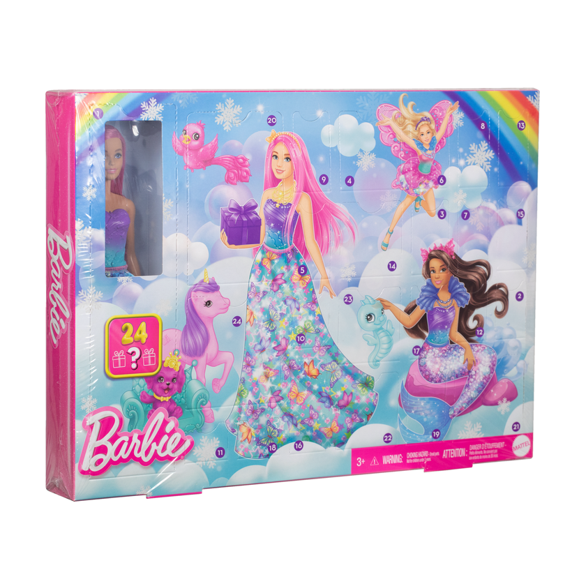 Barbie Advent Calendar, Fashion Doll & 24 Surprise Accessories, Transform To Mermaid & More On Sale