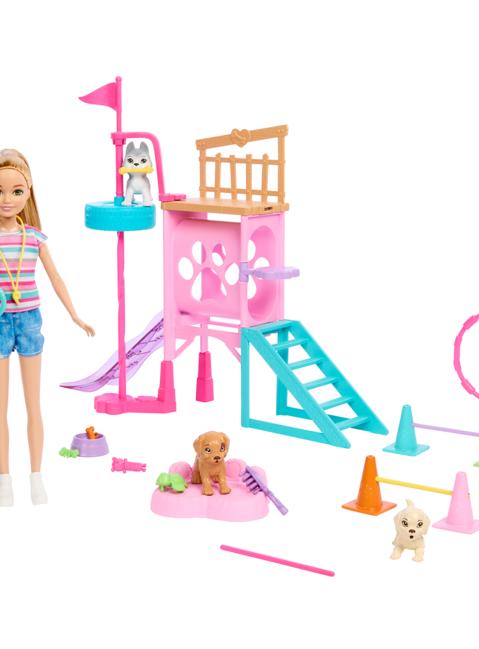 Barbie And Stacie To The Rescue Puppy Playground Playset With Doll, 3 Pet Dog Figures & Accessories For Sale