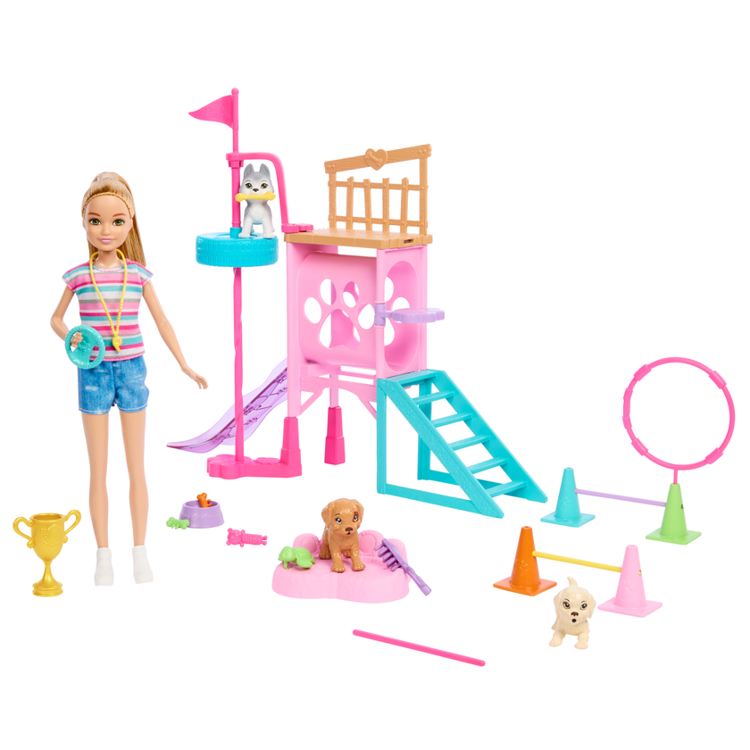 Barbie And Stacie To the Rescue Puppy Playground Playset With Doll, 3 Pet Dog Figures, & Accessories On Sale