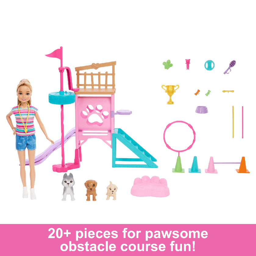 Barbie And Stacie To the Rescue Puppy Playground Playset With Doll, 3 Pet Dog Figures, & Accessories On Sale