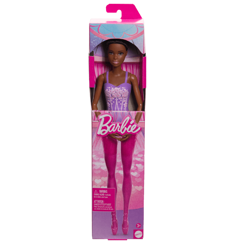 Barbie Ballerina Doll, Brunette Fashion Doll Wearing Purple Removable Tutu New Arrival