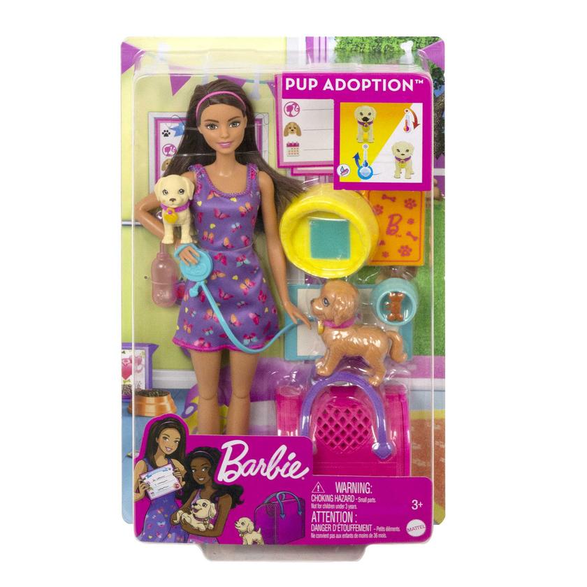 Barbie-Barbie Adopte Un Chiot, Coffret Avec Poupée et 2 Chiots Best Seller