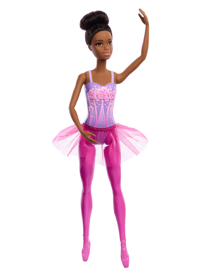 Barbie-Barbie Ballerine-Poupée Brune Avec Tutu Amovible Violet New Arrival