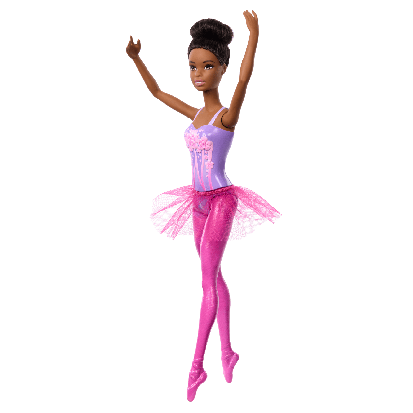 Barbie-Barbie Ballerine-Poupée Brune Avec Tutu Amovible Violet New Arrival