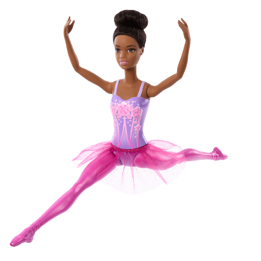 Barbie-Barbie Ballerine-Poupée Brune Avec Tutu Amovible Violet New Arrival