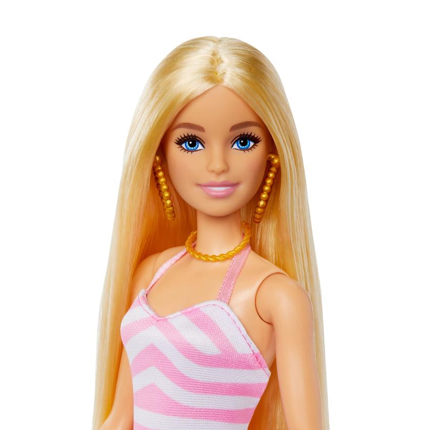 Barbie-Barbie Plage Poupée Blonde en Maillot de Bain et Accessoires Free shipping