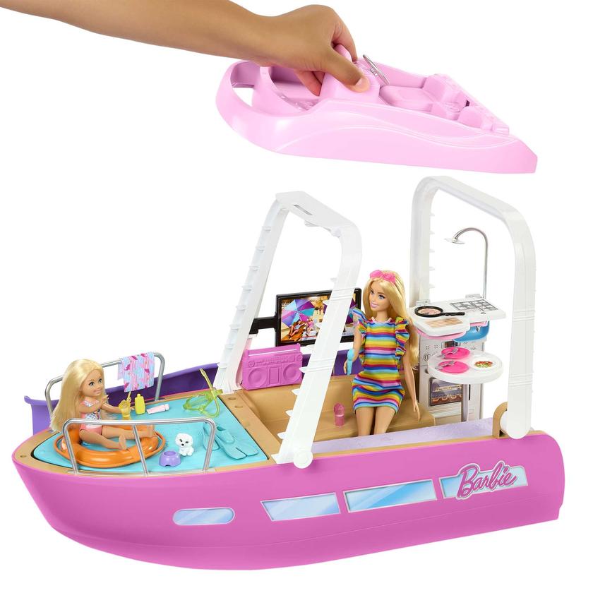 Barbie®-Bateau de Rêve-Coffret Bateau, Piscine, Toboggan, Accessoires Free shipping