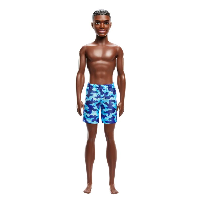 Barbie Beach Ken Doll with Dark Brown Hair & Blue Swimsuit New Arrival