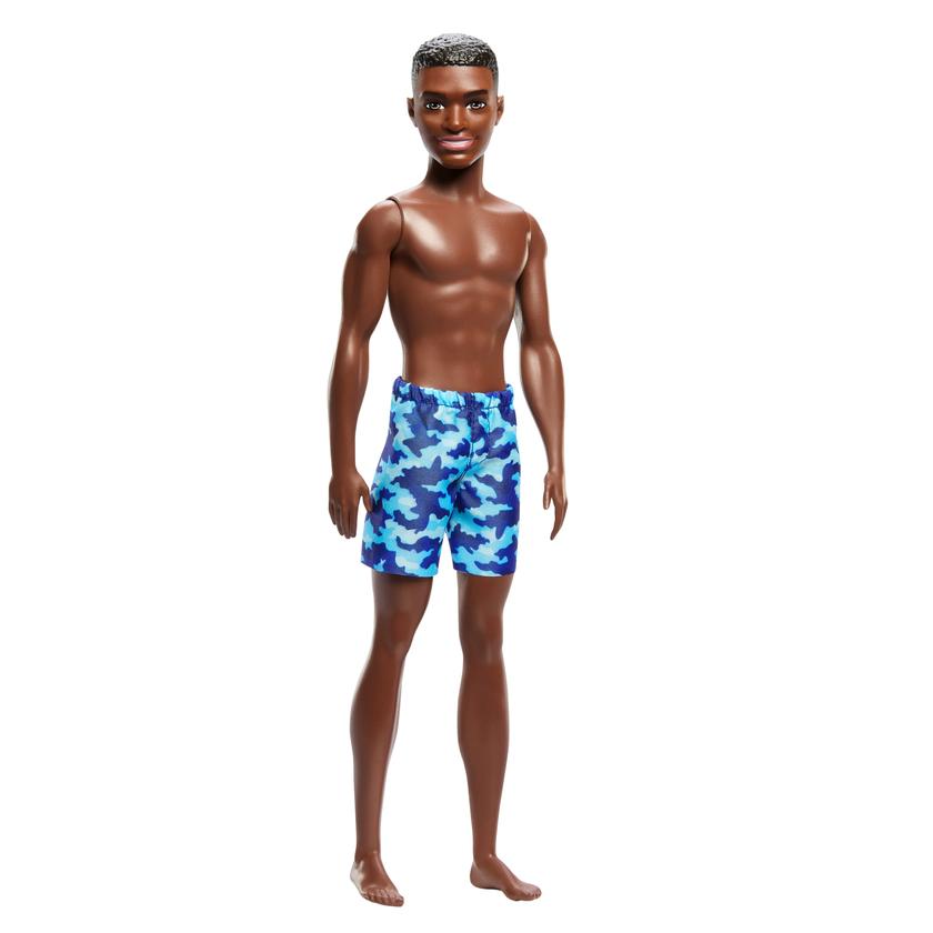 Barbie Beach Ken Doll with Dark Brown Hair & Blue Swimsuit New Arrival