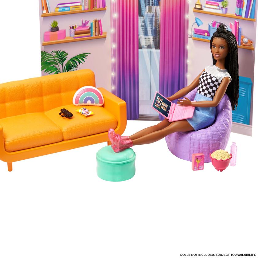 Barbie: Big City, Big Dreams Dorm Room Playset With Furniture & Accessories, 3 To 7 Years Best Buy