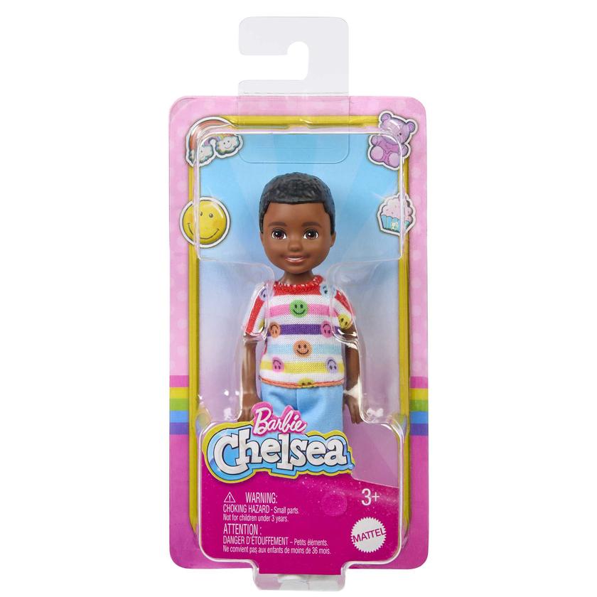 Barbie Boneco Chelsea Menino com Camiseta com Rostos Felizes High Quality