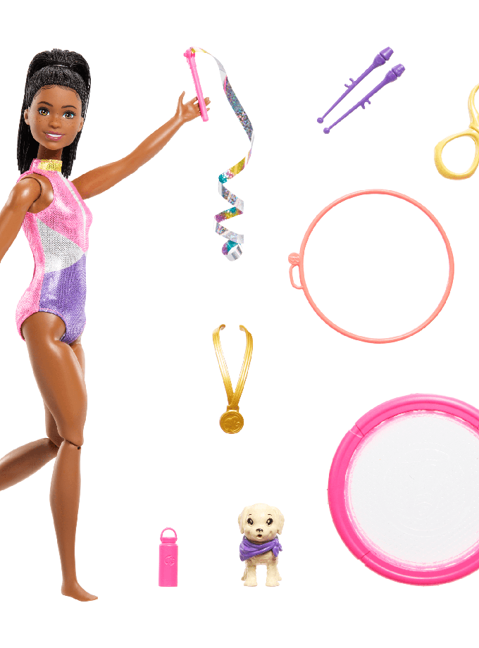 Barbie “Brooklyn” Gymnast Doll & Playset With Fashion Doll, Puppy, Trampoline And Accessories Best Seller