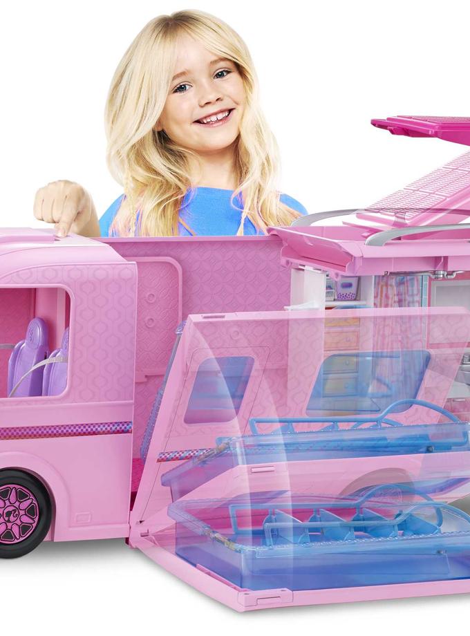 Barbie Camper, Doll Playset With 50 Accessories And Waterslide, Dream Camper High Quality