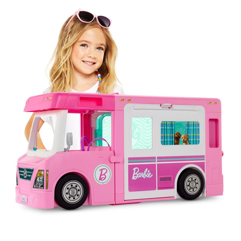 Barbie Camper, Doll Playset With 50 Accessories, Truck, Boat And House, 3-In-1 Dream Camper Best Price