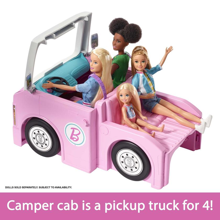 Barbie Camper, Doll Playset With 50 Accessories, Truck, Boat And House, 3-In-1 Dream Camper Best Price