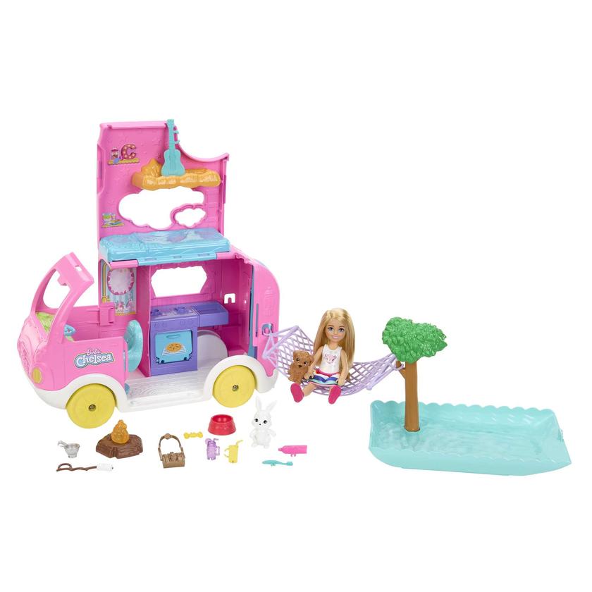 Barbie-Camping-Car 2 en 1 de Chelsea-Coffret For Sale