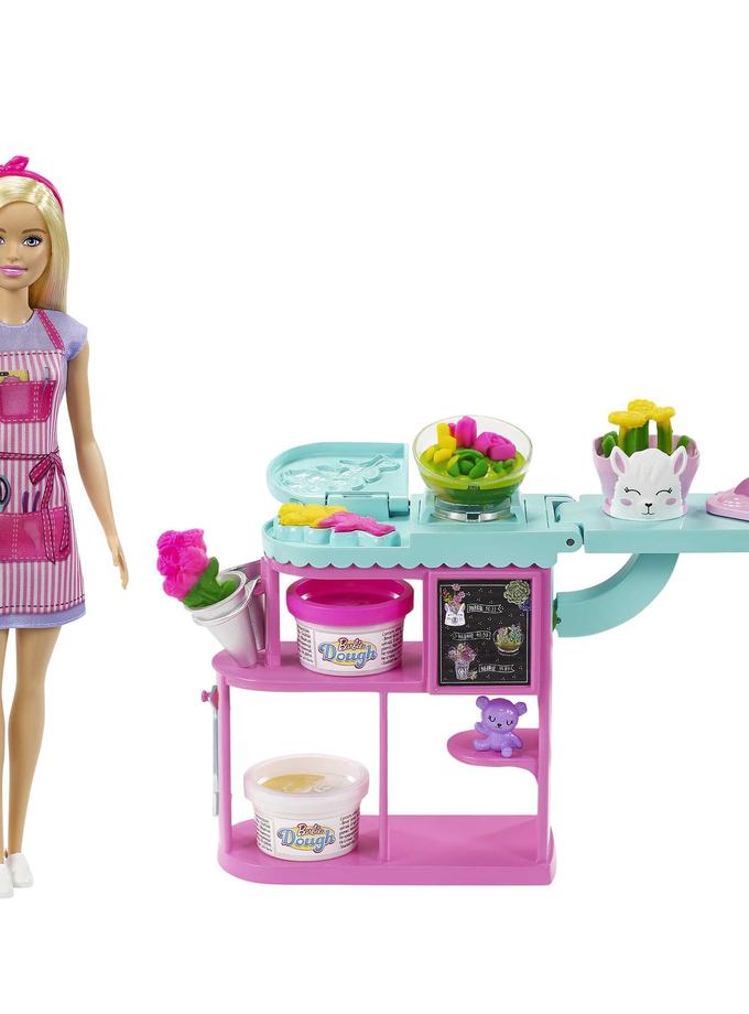 Barbie Career Florist Playset With Blonde Doll, Dough, Vases And More, Ages 3 Years And Up Best Buy