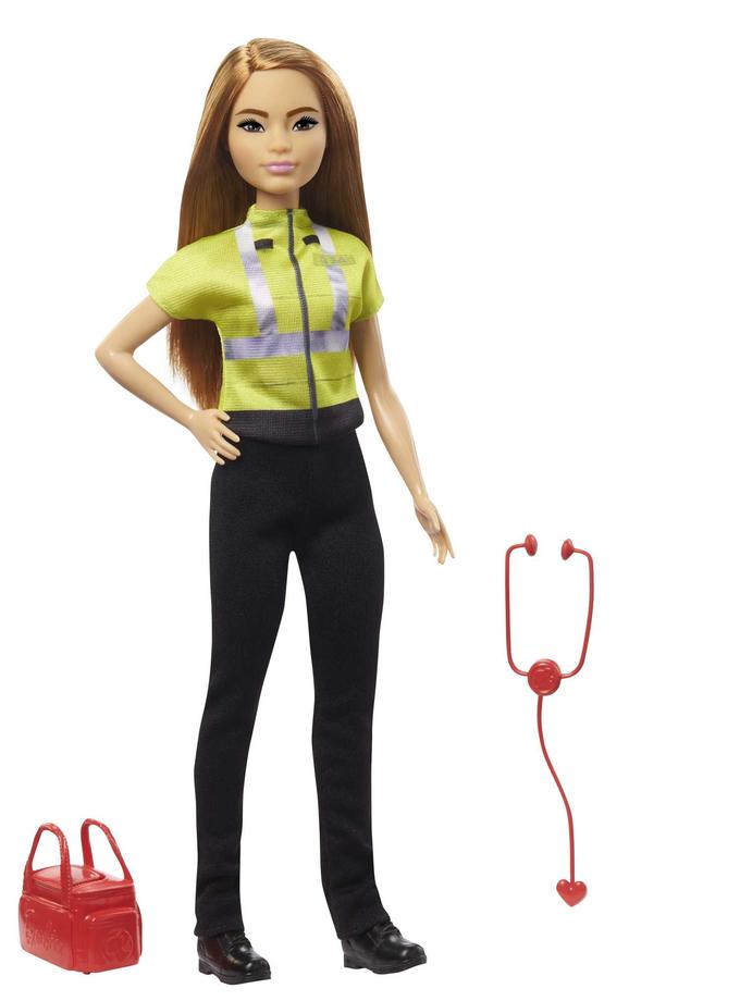 Barbie Career Paramedic Doll, Petite With Brunette Hair, Ages 3 Years And Up Free shipping