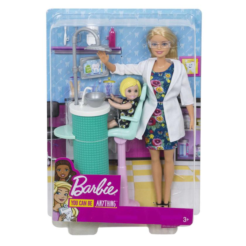 Barbie Careers Dentist Doll & Toddler Patient Doll Playset, Blonde New Arrival