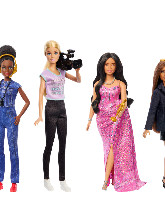 Barbie Careers Women in Film Set Of 4 Dolls With Removable Looks & Accessories Best Buy