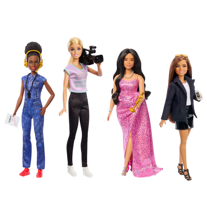 Barbie Careers Women in Film Set Of 4 Dolls With Removable Looks & Accessories Best Buy