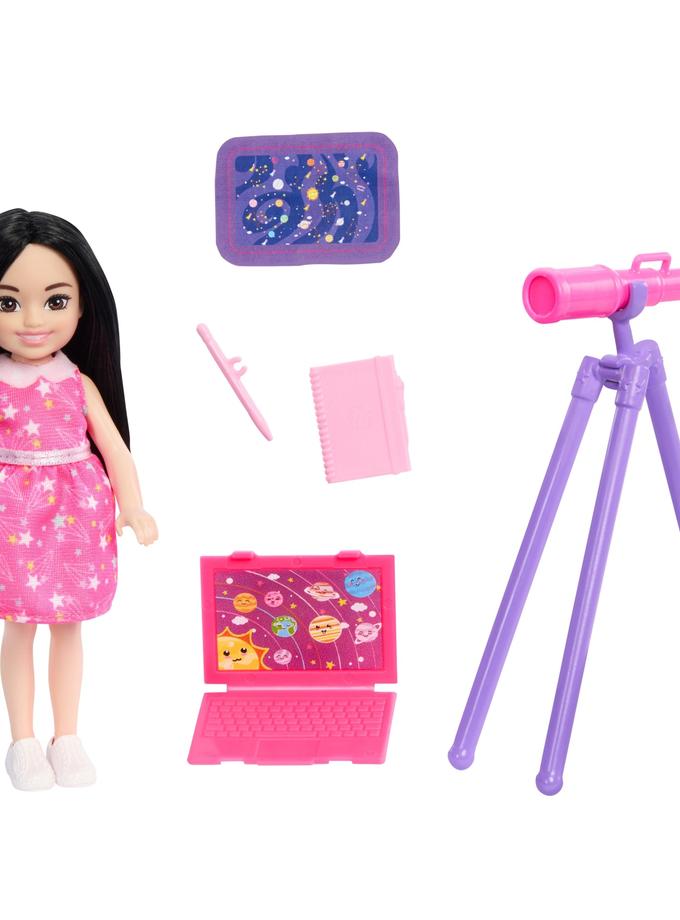 Barbie Chelsea Astronomer Doll & Accessories Set, Career-Themed Brunette Small Doll Best Seller