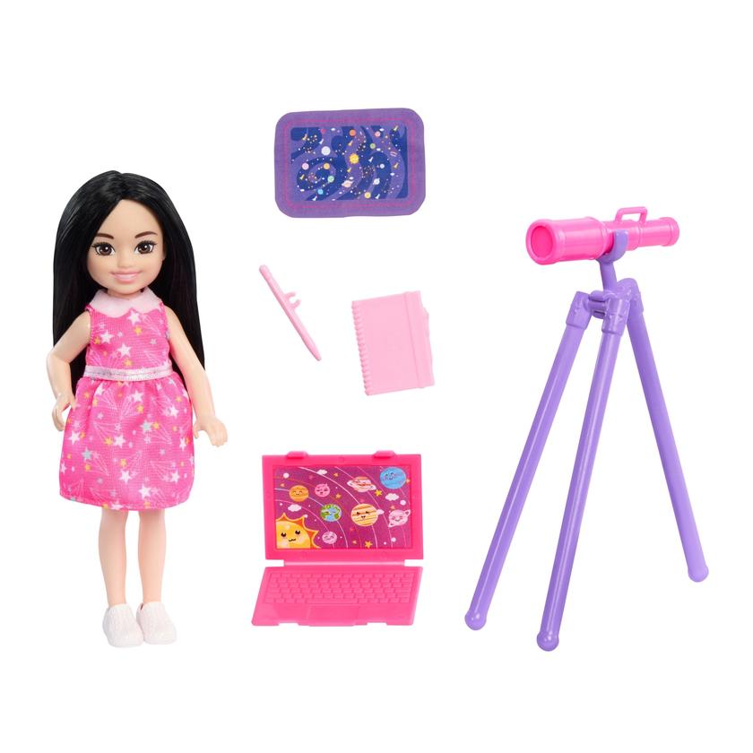 Barbie Chelsea Astronomer Doll & Accessories Set, Career-Themed Brunette Small Doll Best Seller