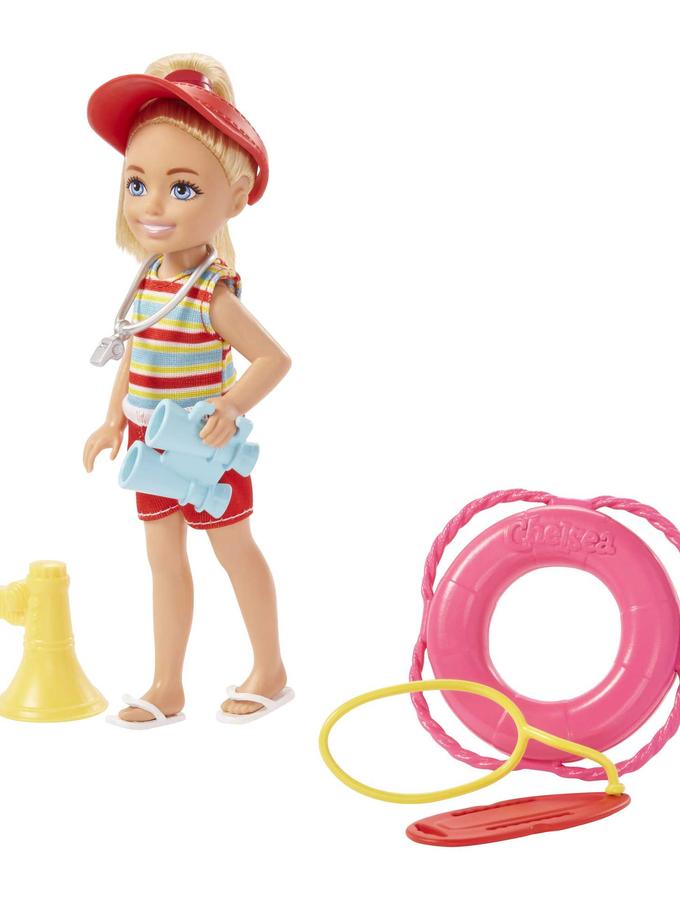 Barbie Chelsea Can Be… Lifeguard Doll And 6 Career-Themed Accessories Including Life Buoy On Sale