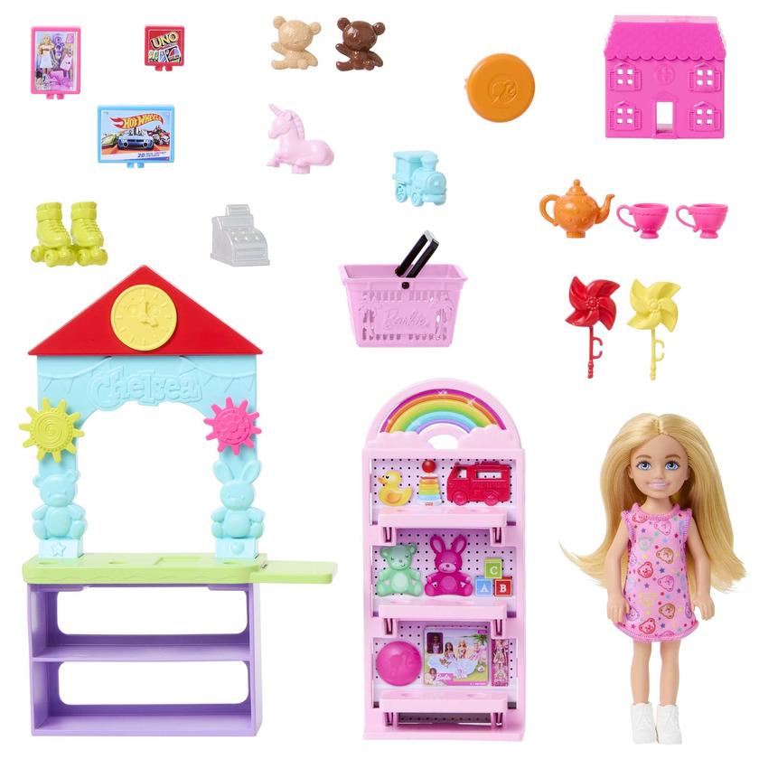 Barbie Chelsea Can Be… Toy Store Playset With Small Blonde Doll, Shop Furniture & 15 Accessories Free shipping