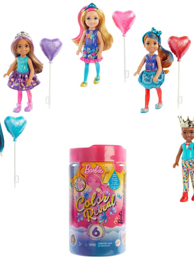 Barbie Chelsea Color Reveal Doll With Confetti Print & 6 Surprises Best Seller