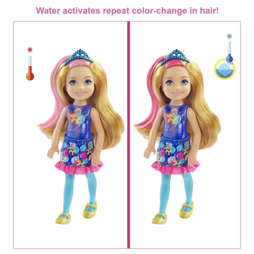 Barbie Chelsea Color Reveal Doll With Confetti Print & 6 Surprises Best Seller