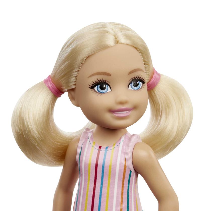 Barbie Chelsea Doll (6-Inch Blonde) Wearing Skirt With Striped Print Best Buy