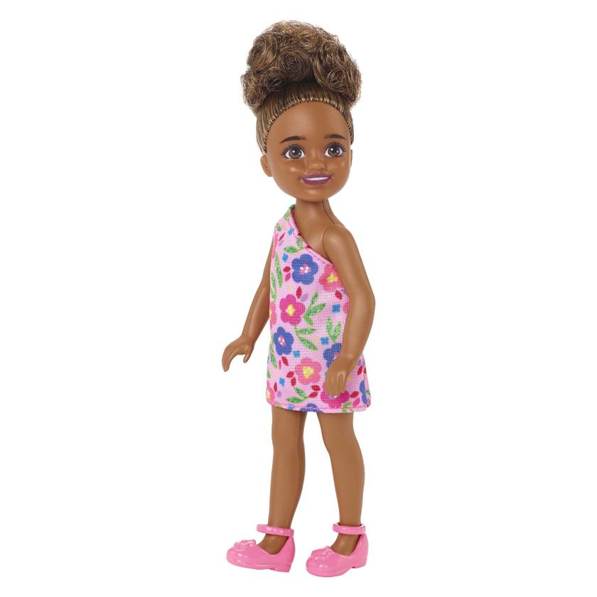 Barbie Chelsea Doll (Brunette) in Flower-Print Dress, For 3 Year Olds & Up For Sale