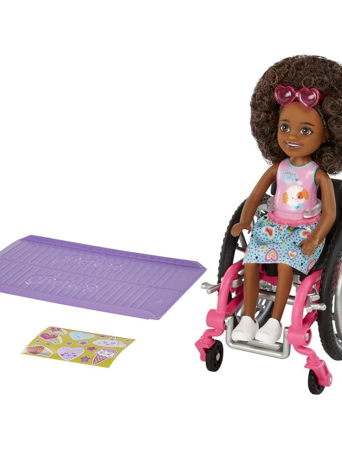 Barbie Chelsea Doll (Brunette) & Wheelchair, Toy For 3 Year Olds & Up High Quality