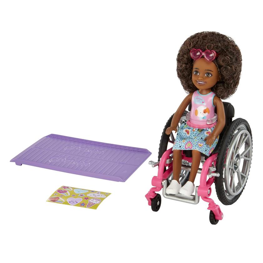 Barbie Chelsea Doll (Brunette) & Wheelchair, Toy For 3 Year Olds & Up High Quality