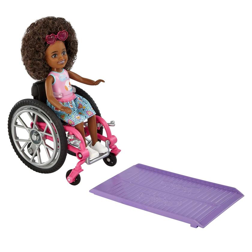 Barbie Chelsea Doll (Brunette) & Wheelchair, Toy For 3 Year Olds & Up High Quality