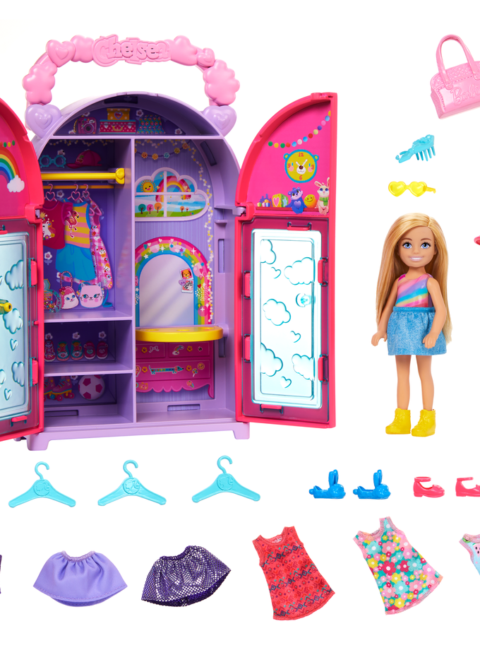 Barbie Chelsea Doll & Closet Toy Playset With CloThes & Accessories Best Seller