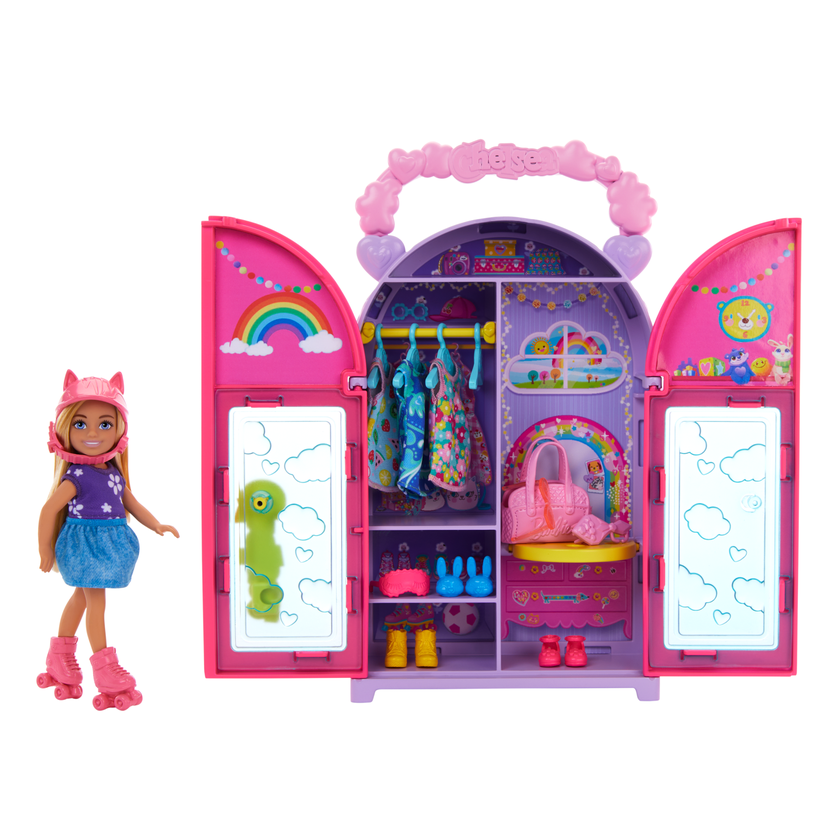 Barbie Chelsea Doll & Closet Toy Playset With CloThes & Accessories Best Seller