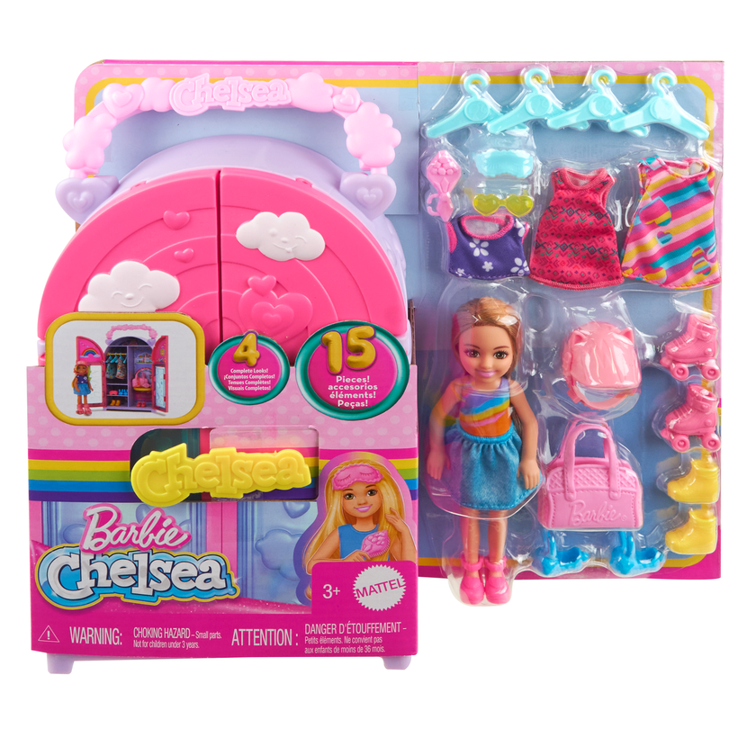 Barbie Chelsea Doll & Closet Toy Playset With CloThes & Accessories Best Seller